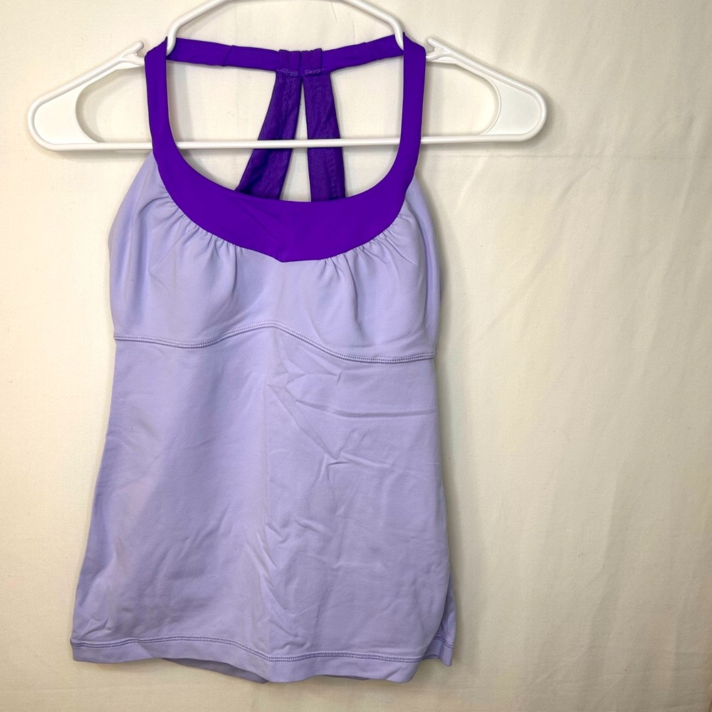 lululemon athletica Lavender Tank with Purple Trim